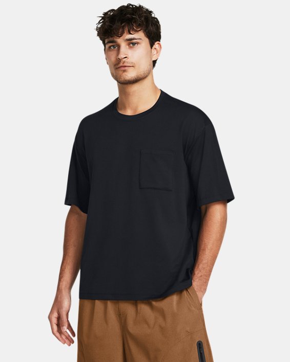 Camiseta de manga corta UA Meridian Pocket para hombre, Black, pdpMainDesktop image number 0